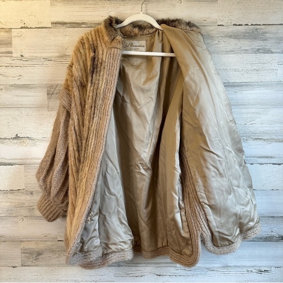 Sol Braunstein Faux Fur Mink Zip Outer Jacket Shacket XL - Picture 5 of 13